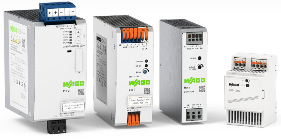 Različite serije WAGO napajanja za elektro-orman: Pro 2, Eco 2, Base i Compact